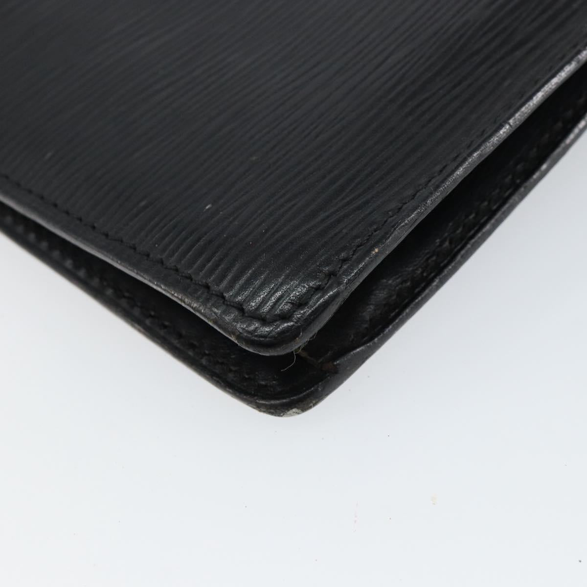 LOUIS VUITTON Epi Serie Dragonne Clutch Bag Black Noir M52612 LV Auth ep11370