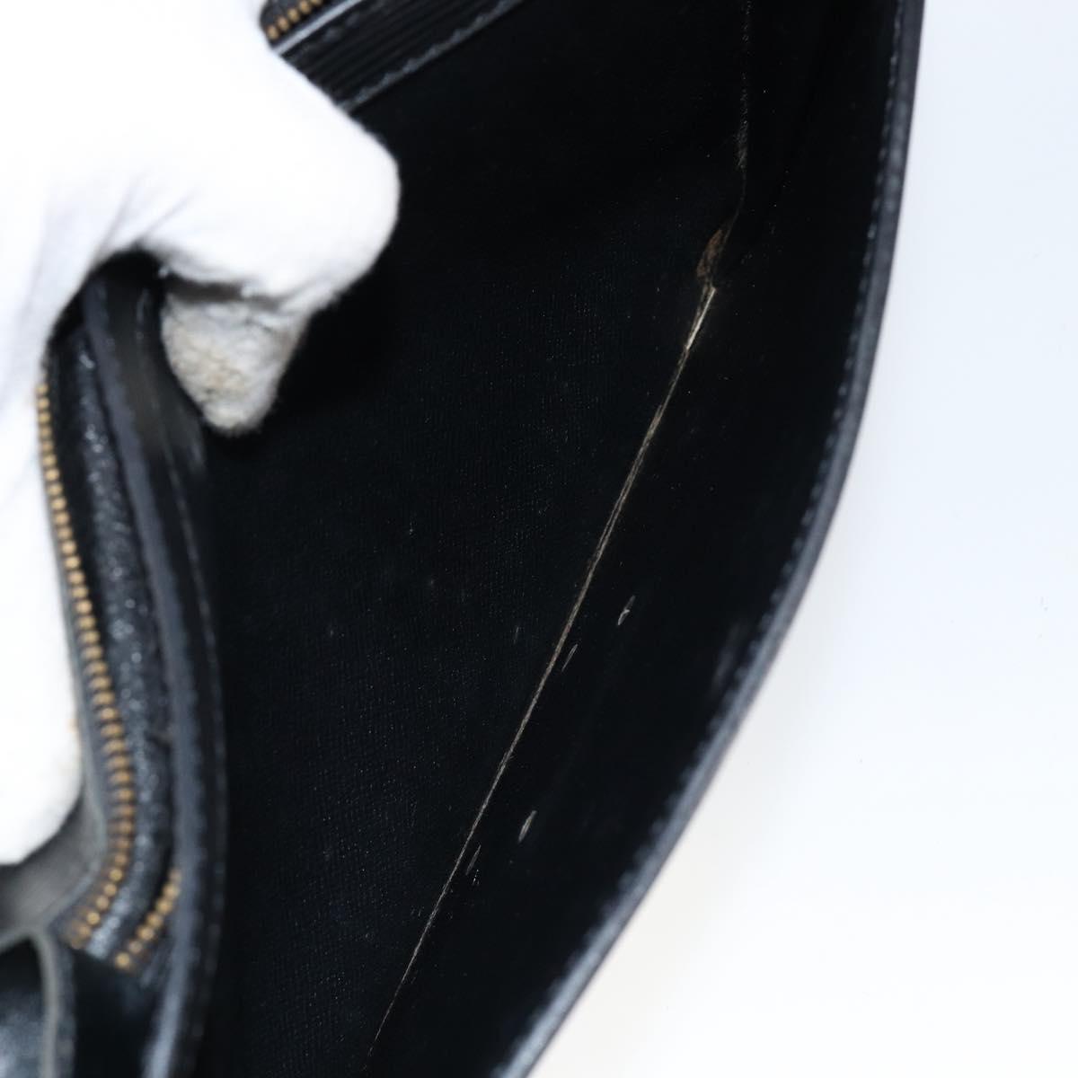 LOUIS VUITTON Epi Serie Dragonne Clutch Bag Black Noir M52612 LV Auth ep11370