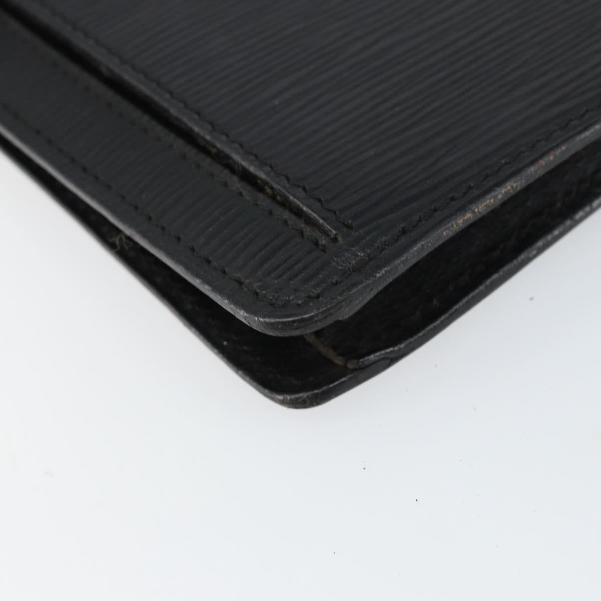 LOUIS VUITTON Epi Serie Dragonne Clutch Bag Black Noir M52612 LV Auth ep11370