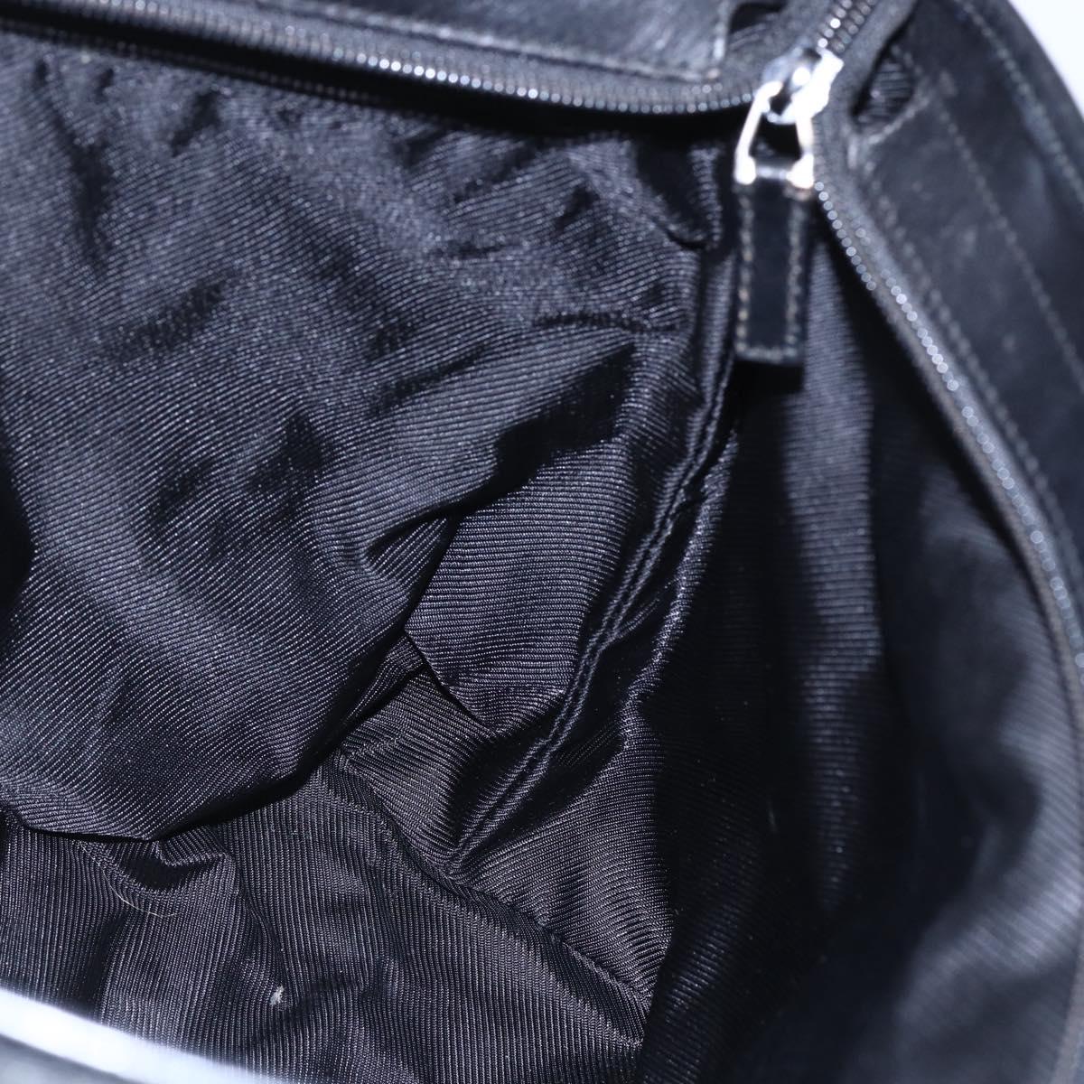 GUCCI GG Canvas Tote Bag Black Silver Auth ep11371