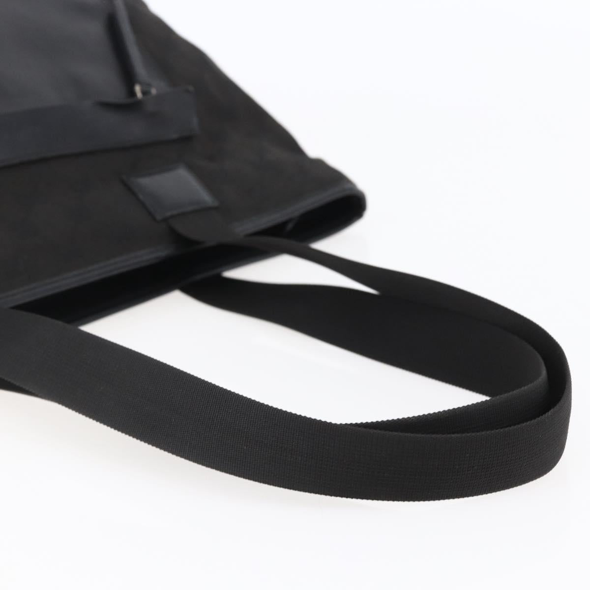 GUCCI GG Canvas Tote Bag Black Silver Auth ep11371