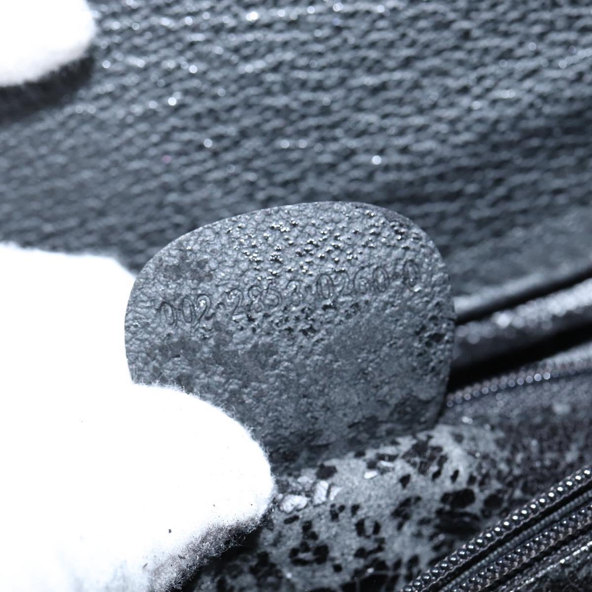 GUCCI Bamboo Tote Bag Suede Leather Black Gold 002 2853 0260 0 Auth ep11373