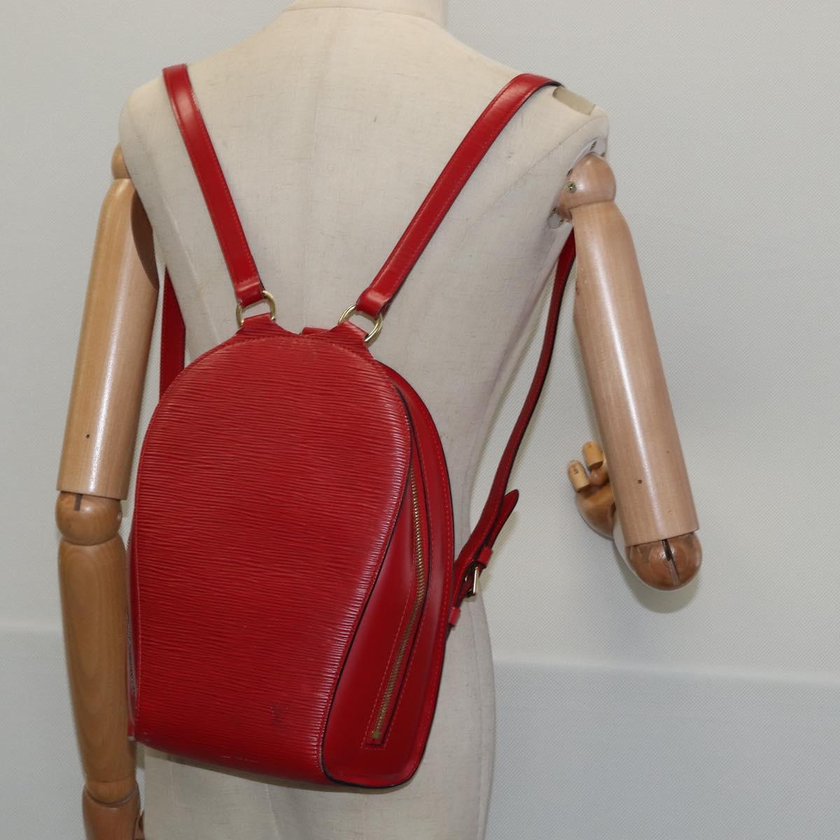 LOUIS VUITTON Epi Mabillon Backpack Castilian Red M52237 LV Auth ep11374