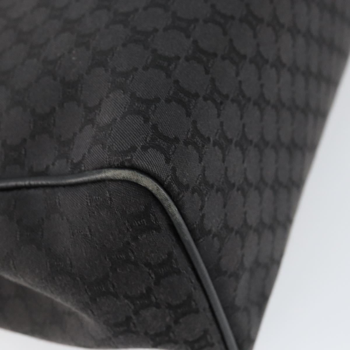 CELINE Macadam Canvas Hand Bag Black Silver Auth ep11378