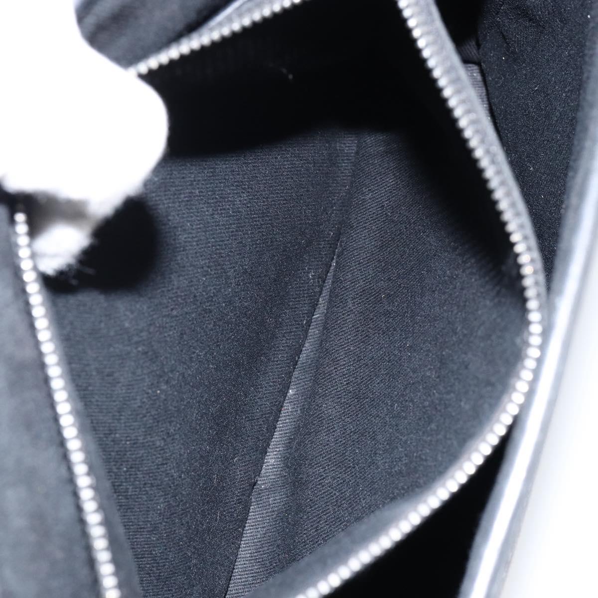 CELINE Macadam Canvas Hand Bag Black Silver Auth ep11378