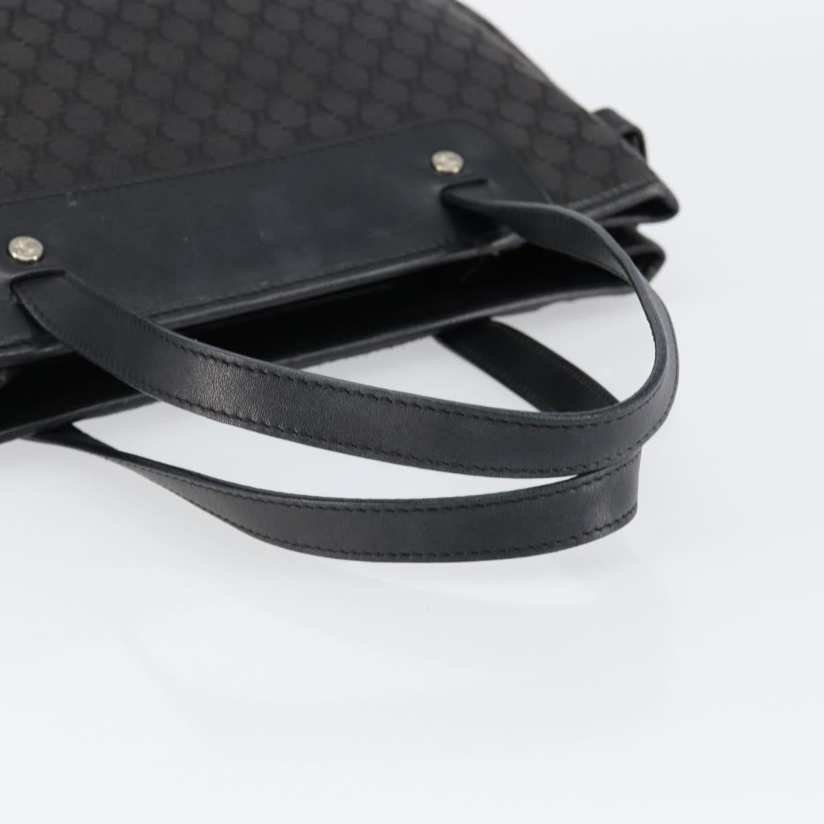 CELINE Macadam Canvas Hand Bag Black Silver Auth ep11378