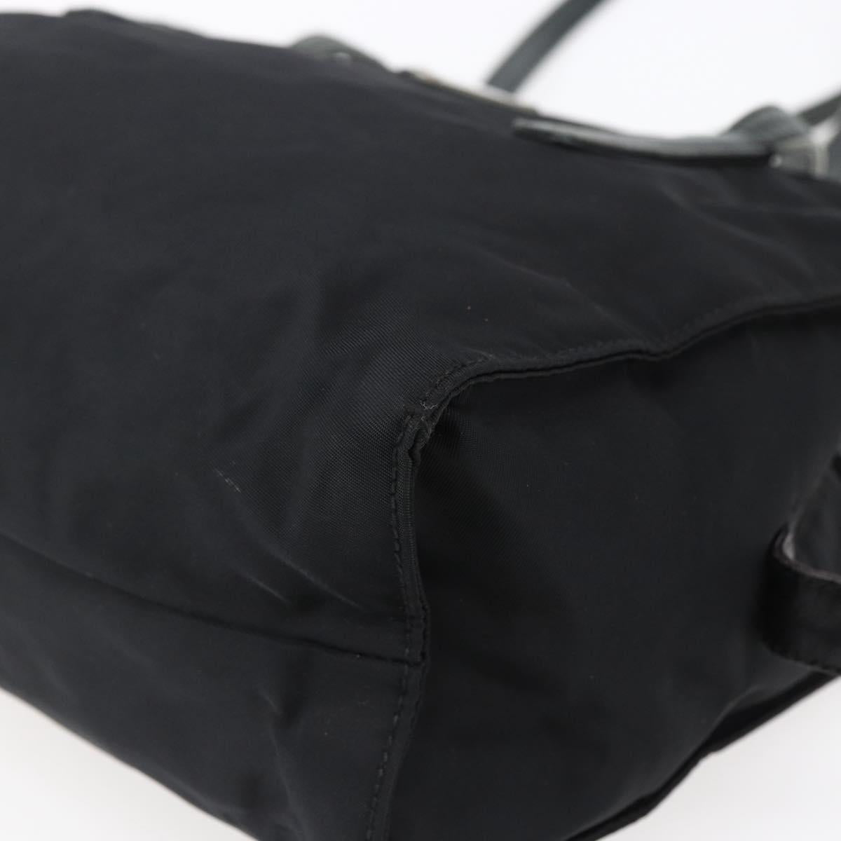 PRADA Shoulder Bag Nylon Black Silver Auth ep11379