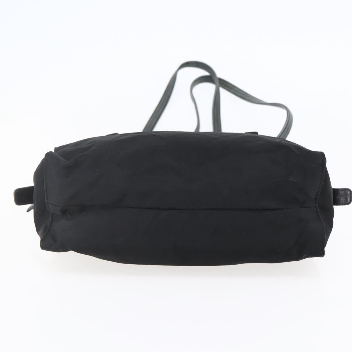 PRADA Shoulder Bag Nylon Black Silver Auth ep11379