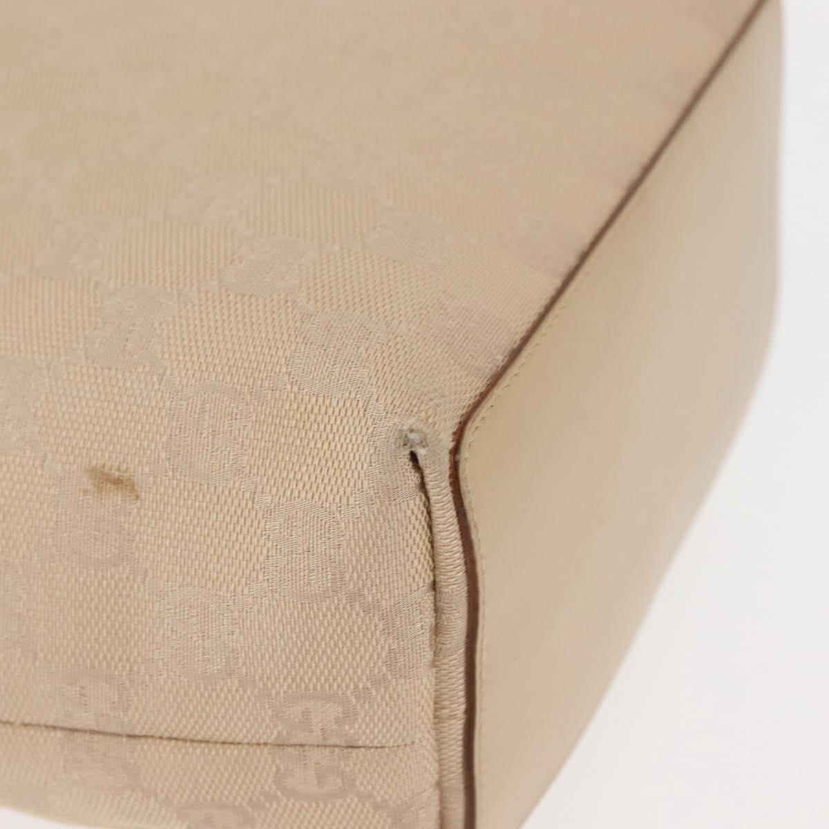 GUCCI GG Canvas Tote Bag Beige Silver 31244 Auth ep11382