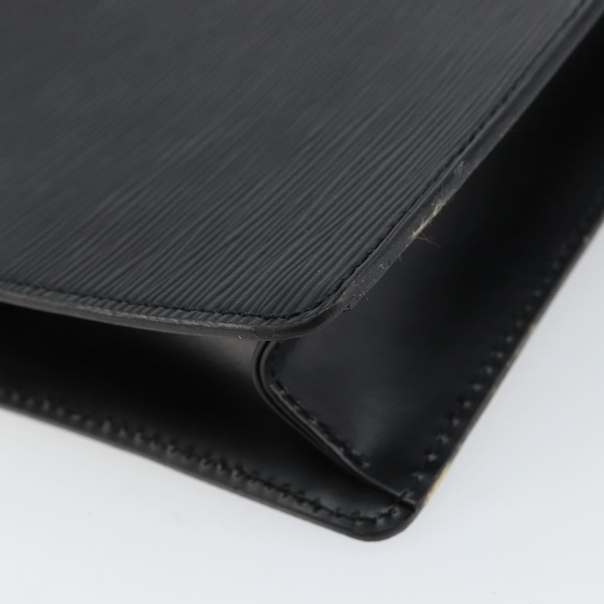 LOUIS VUITTON Epi Pochette Homme Clutch Bag Black Noir M52522 LV Auth ep11385