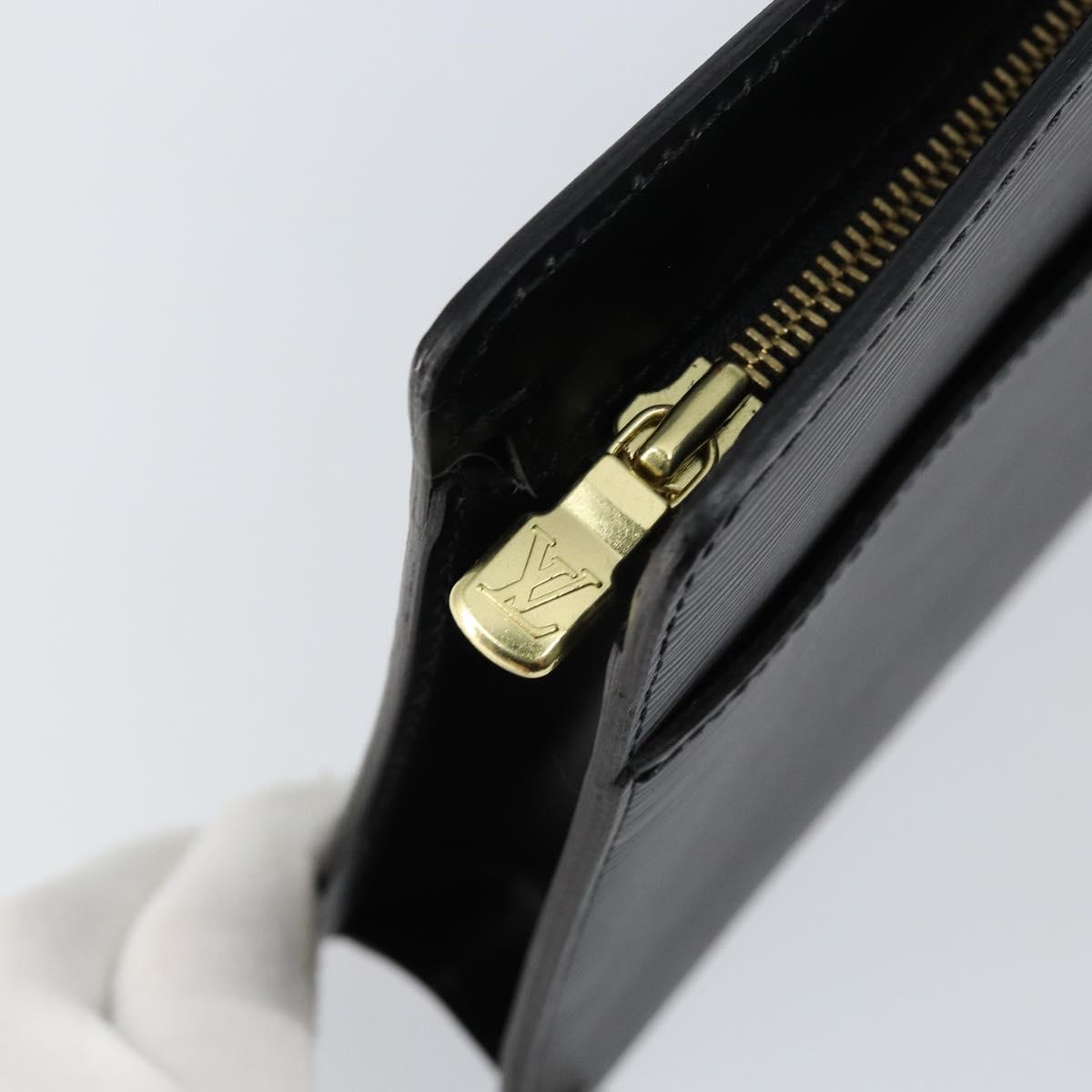 LOUIS VUITTON Epi Pochette Homme Clutch Bag Black Noir M52522 LV Auth ep11385