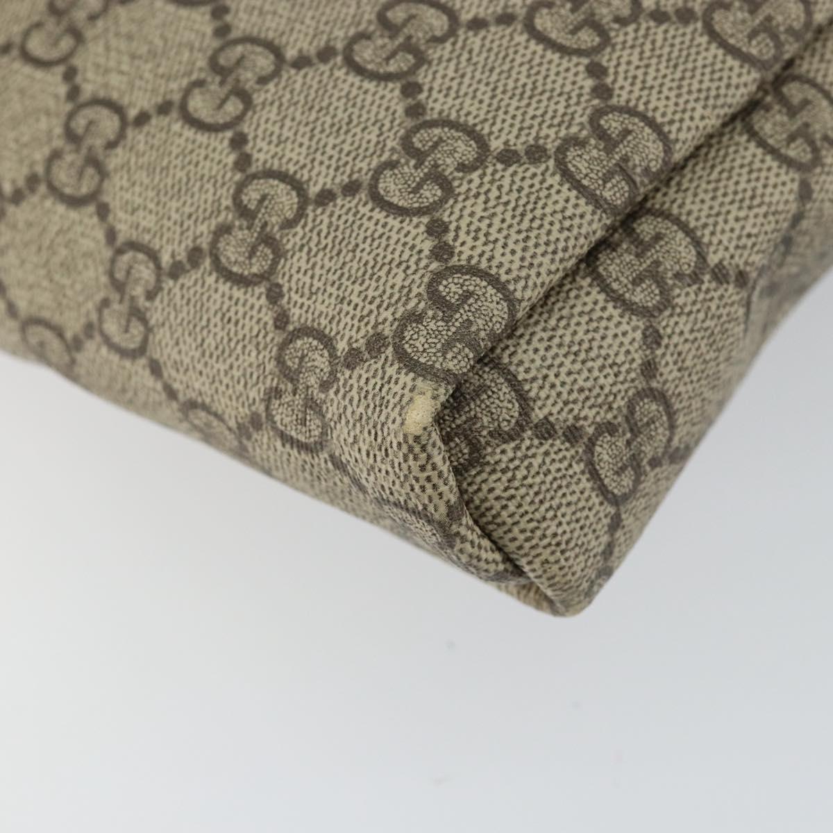 GUCCI GG Supreme Shoulder Bag PVC Leather Beige 223666 Auth ep11388