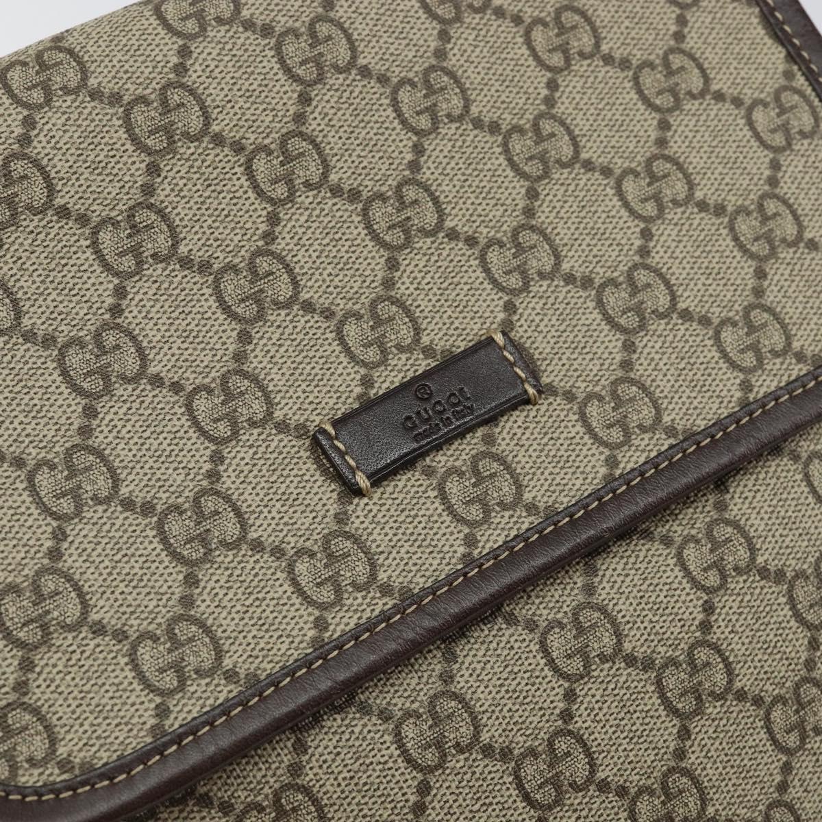 GUCCI GG Supreme Shoulder Bag PVC Leather Beige 223666 Auth ep11388