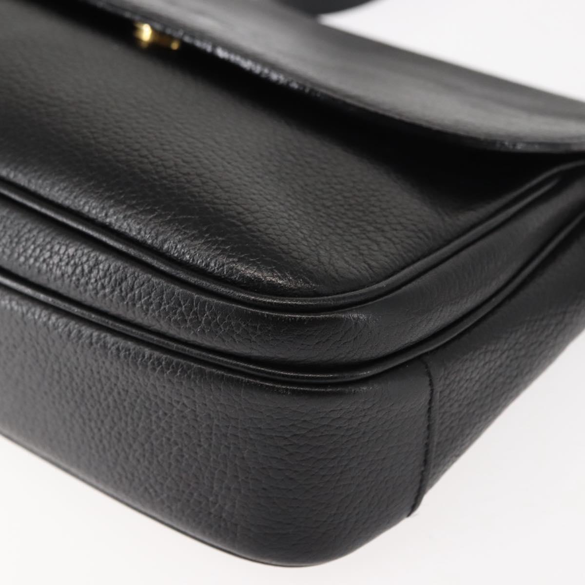 Burberrys Shoulder Bag Leather Brown Gold Auth ep11389