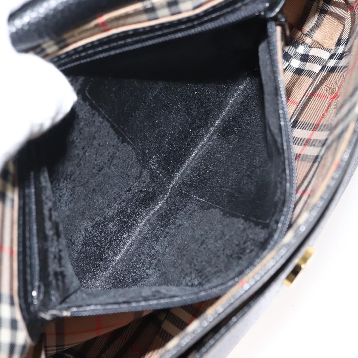 Burberrys Shoulder Bag Leather Brown Gold Auth ep11389