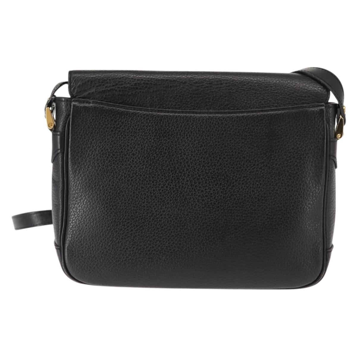 Burberrys Shoulder Bag Leather Brown Gold Auth ep11389