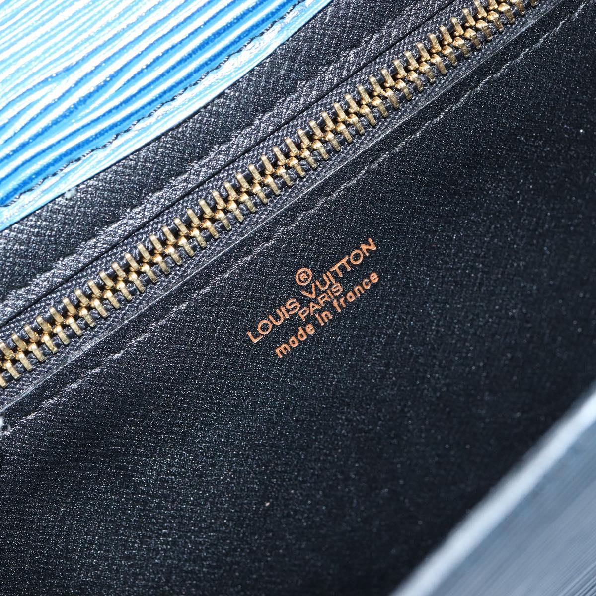 LOUIS VUITTON Epi Art Deco Clutch Bag Blue M52635 LV Auth ep11390