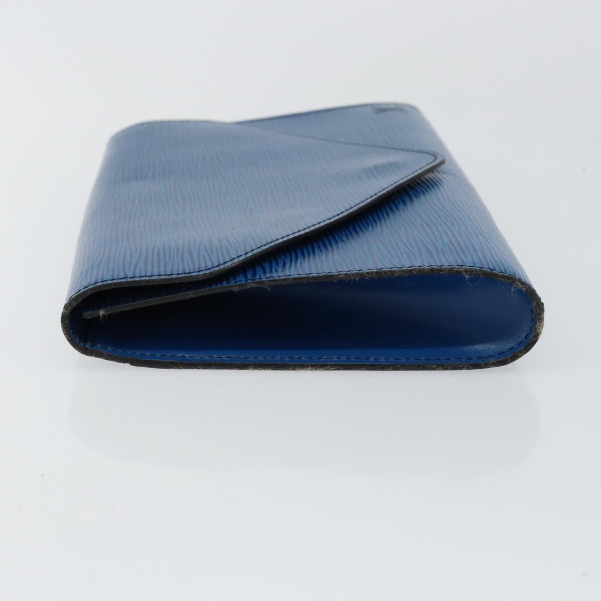 LOUIS VUITTON Epi Art Deco Clutch Bag Blue M52635 LV Auth ep11390