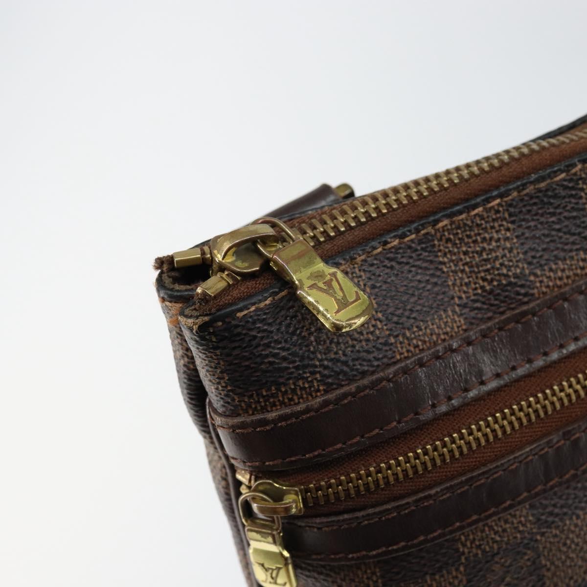 LOUIS VUITTON Damier Ebene Pochette Bosphore Shoulder Bag N51111 LV Auth ep11391