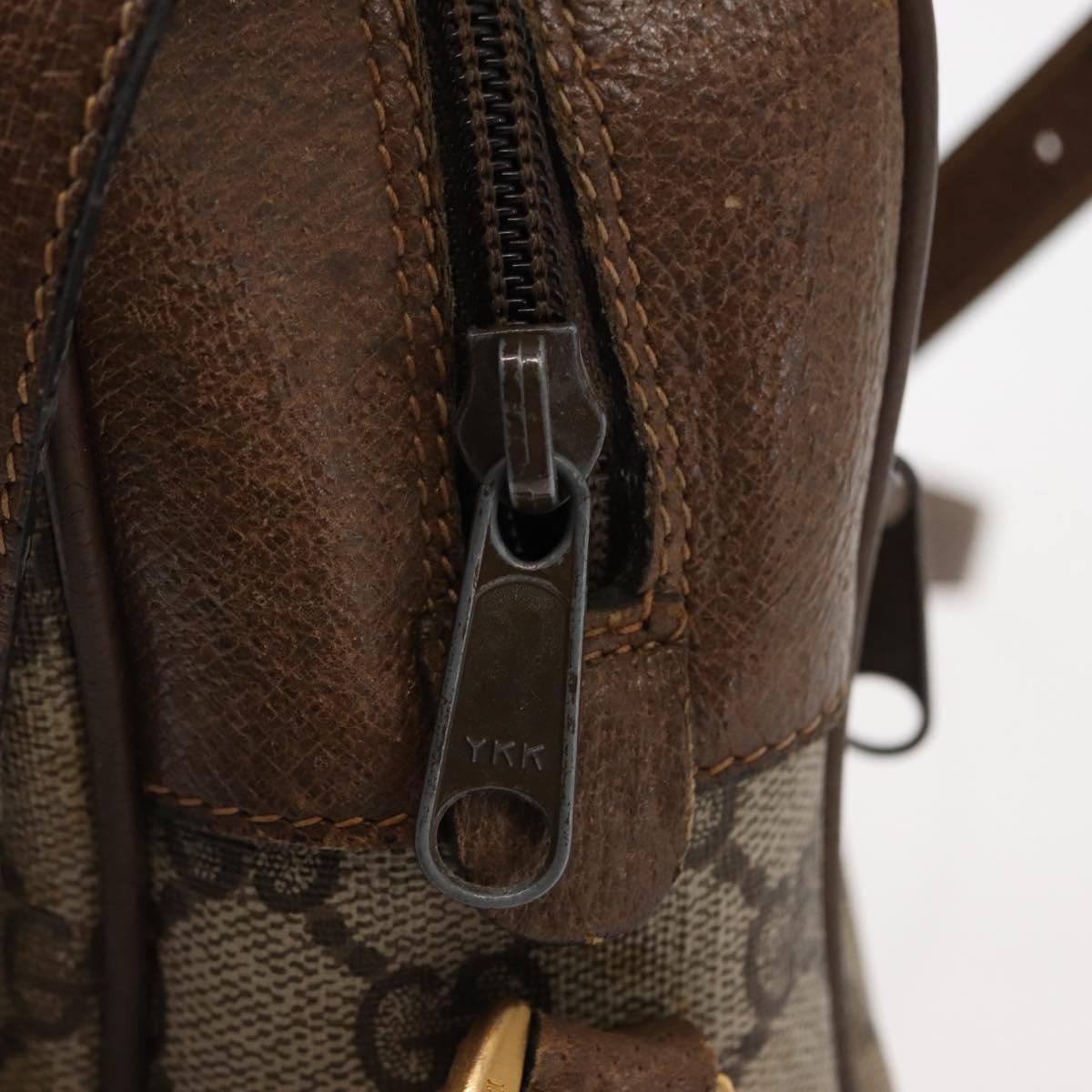 GUCCI GG Supreme Web Sherry Line Shoulder Bag PVC Beige 56 02 005 Auth ep11392