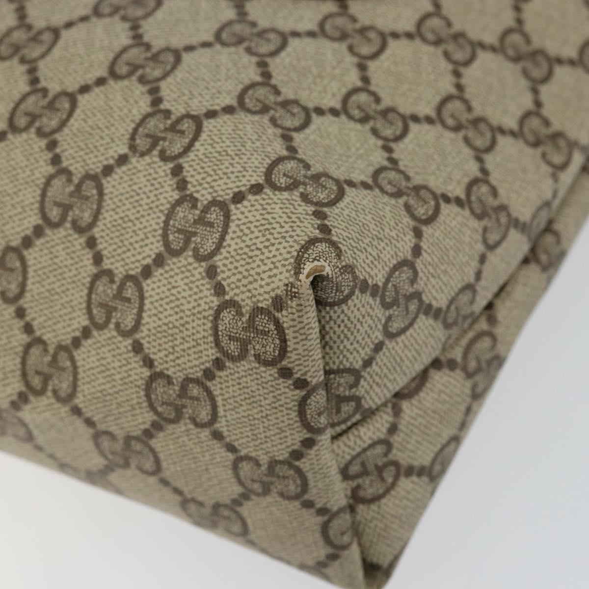 GUCCI GG Supreme Web Sherry Line Tote Bag PVC Beige 56 02 003 Auth ep11398