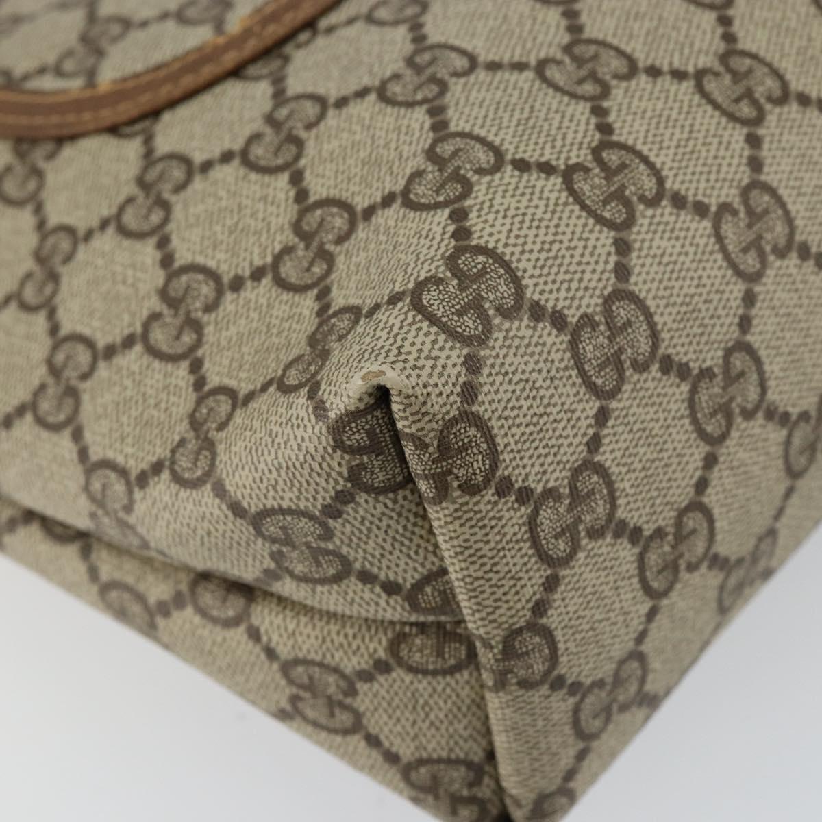 GUCCI GG Supreme Web Sherry Line Tote Bag PVC Beige 56 02 003 Auth ep11398