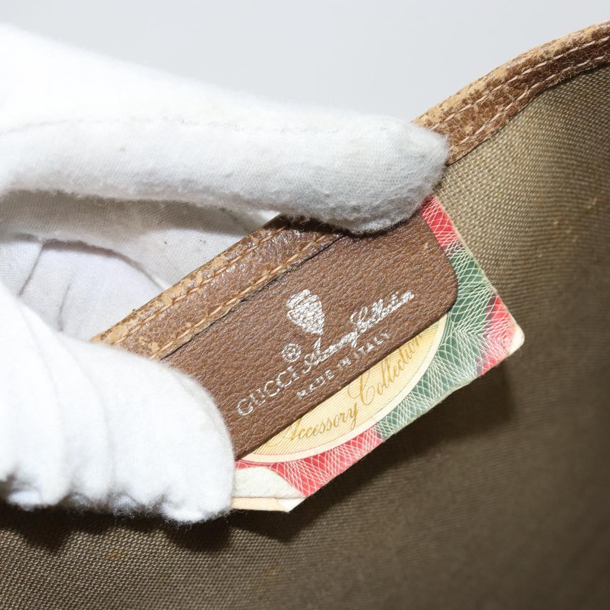 GUCCI GG Supreme Web Sherry Line Tote Bag PVC Beige 56 02 003 Auth ep11398