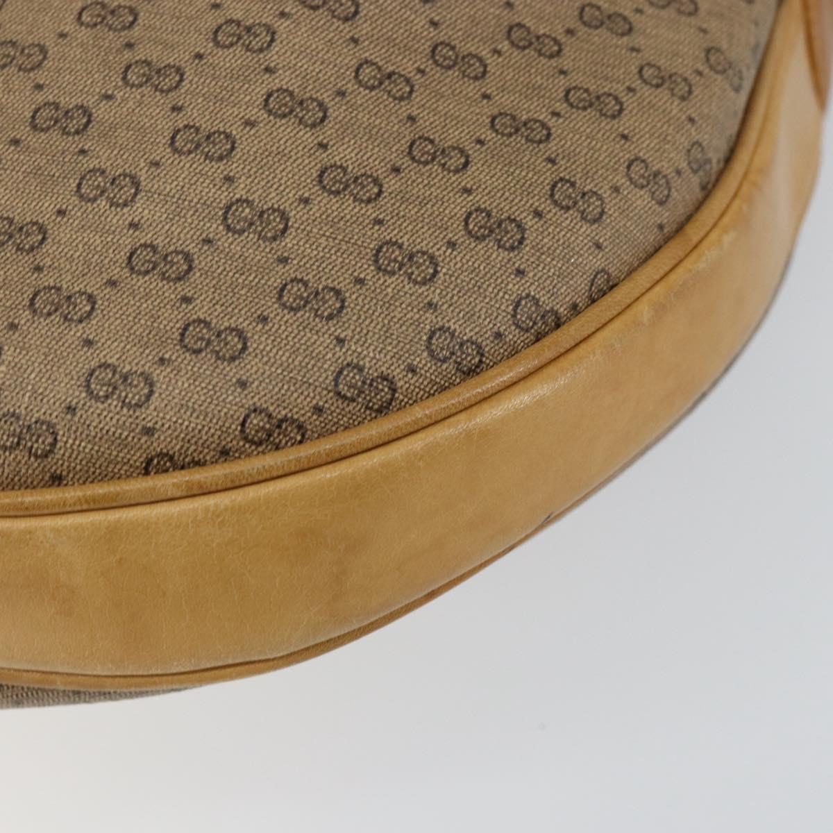 GUCCI Micro GG Supreme Shoulder Bag PVC Beige Gold 001 256 1324 Auth ep11400