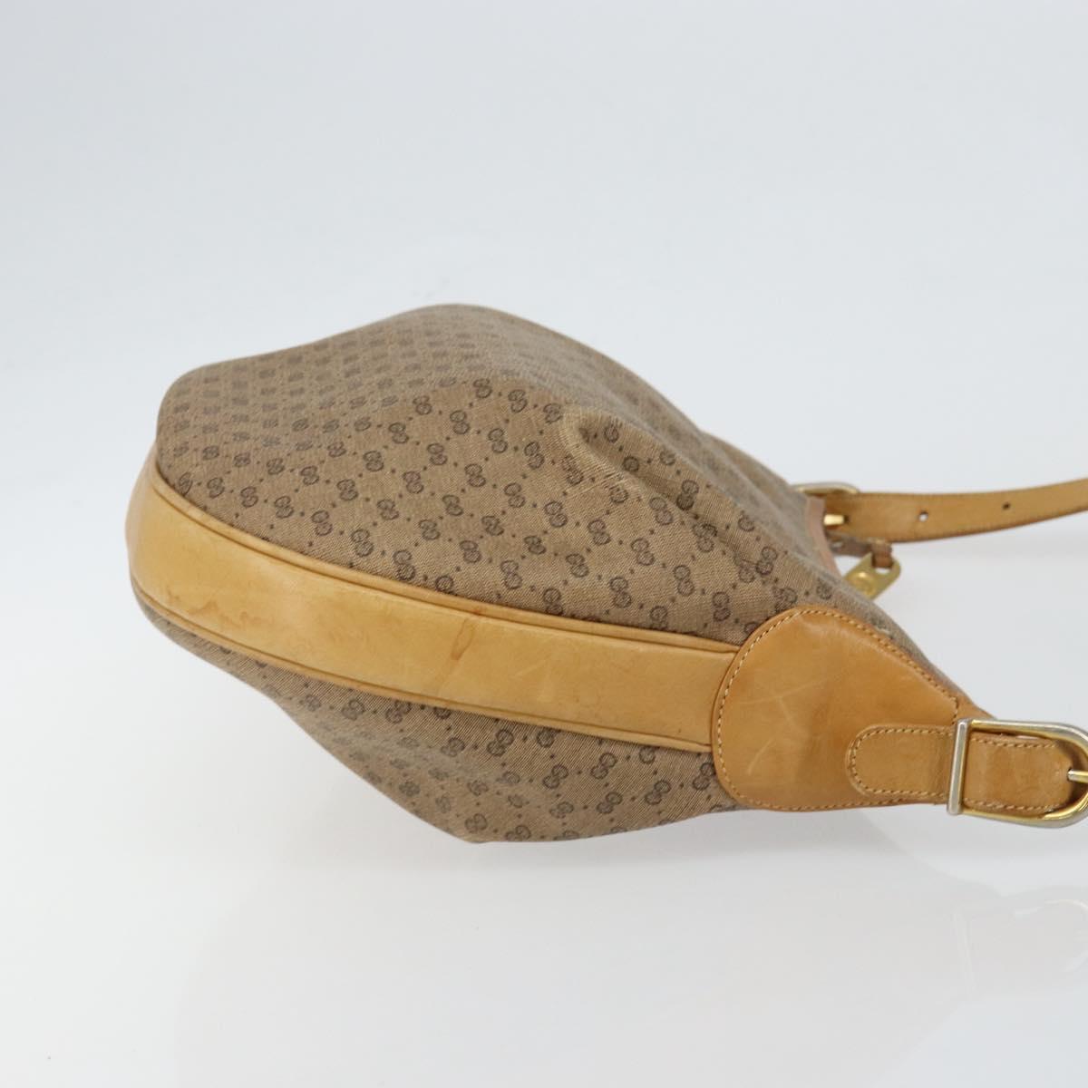 GUCCI Micro GG Supreme Shoulder Bag PVC Beige Gold 001 256 1324 Auth ep11400