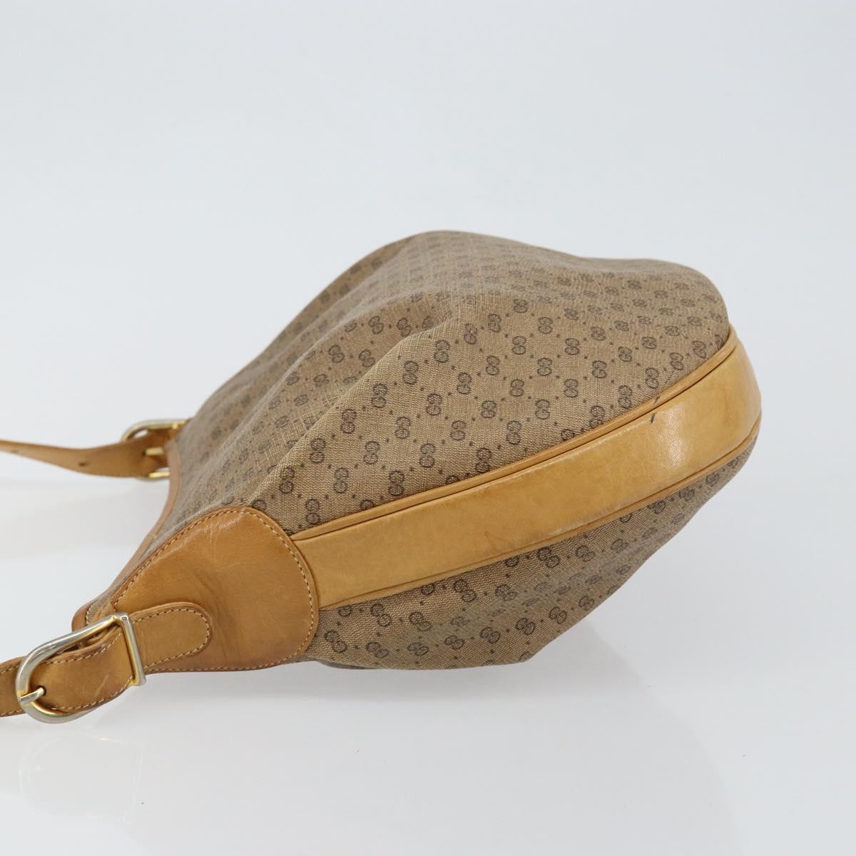GUCCI Micro GG Supreme Shoulder Bag PVC Beige Gold 001 256 1324 Auth ep11400