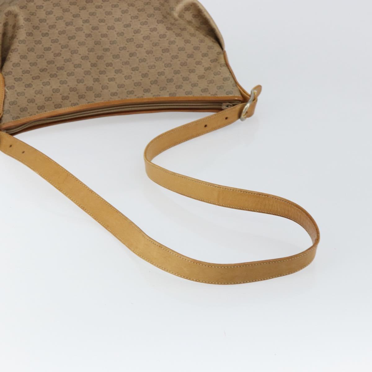 GUCCI Micro GG Supreme Shoulder Bag PVC Beige Gold 001 256 1324 Auth ep11400