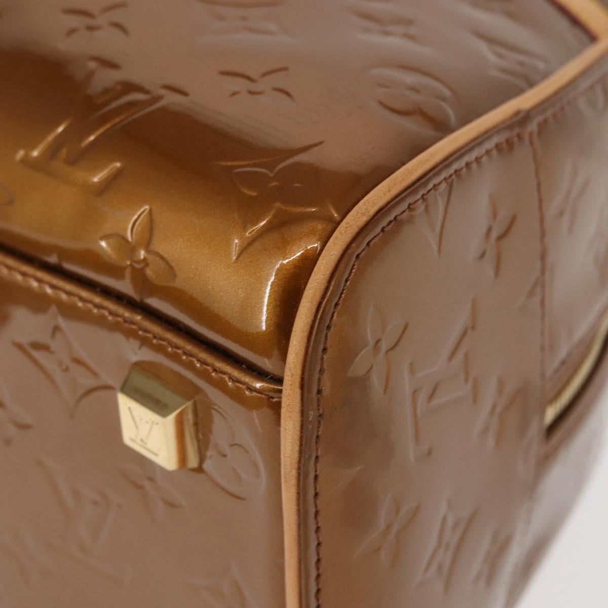 LOUIS VUITTON Monogram Vernis Tompkins Square Bag Bronze M91103 LV Auth ep11403