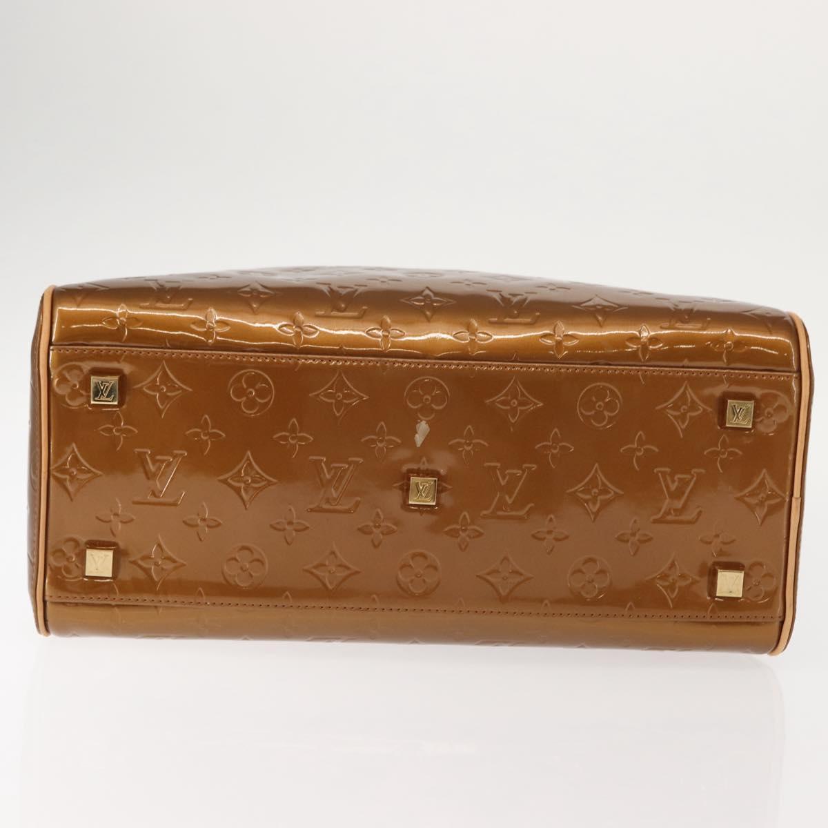LOUIS VUITTON Monogram Vernis Tompkins Square Bag Bronze M91103 LV Auth ep11403