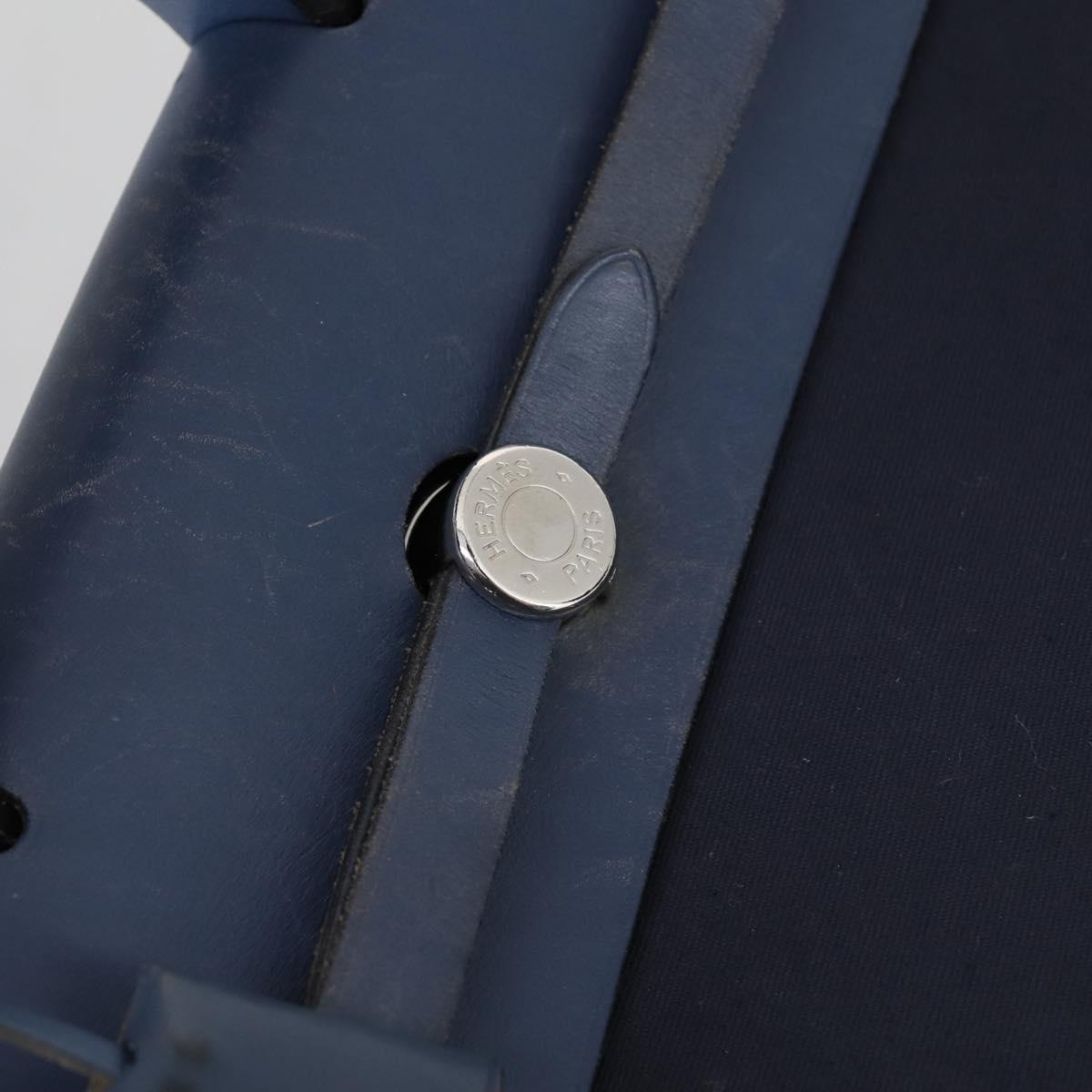 HERMES Herbag Backpack Canvas 2way Navy Auth ep11406