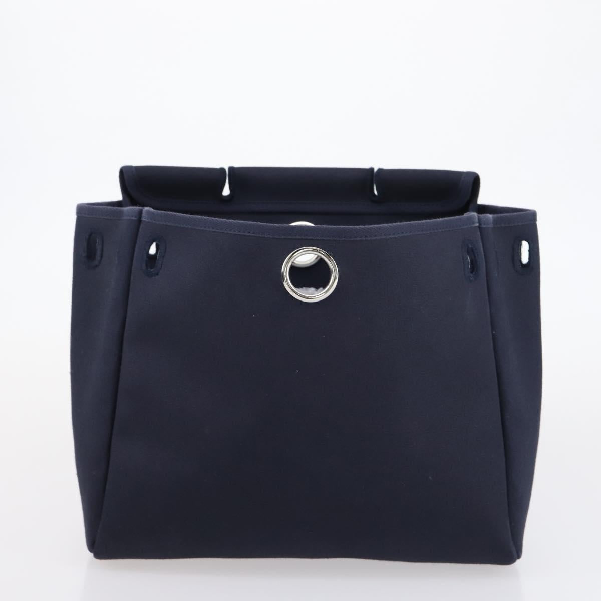 HERMES Herbag Backpack Canvas 2way Navy Auth ep11406