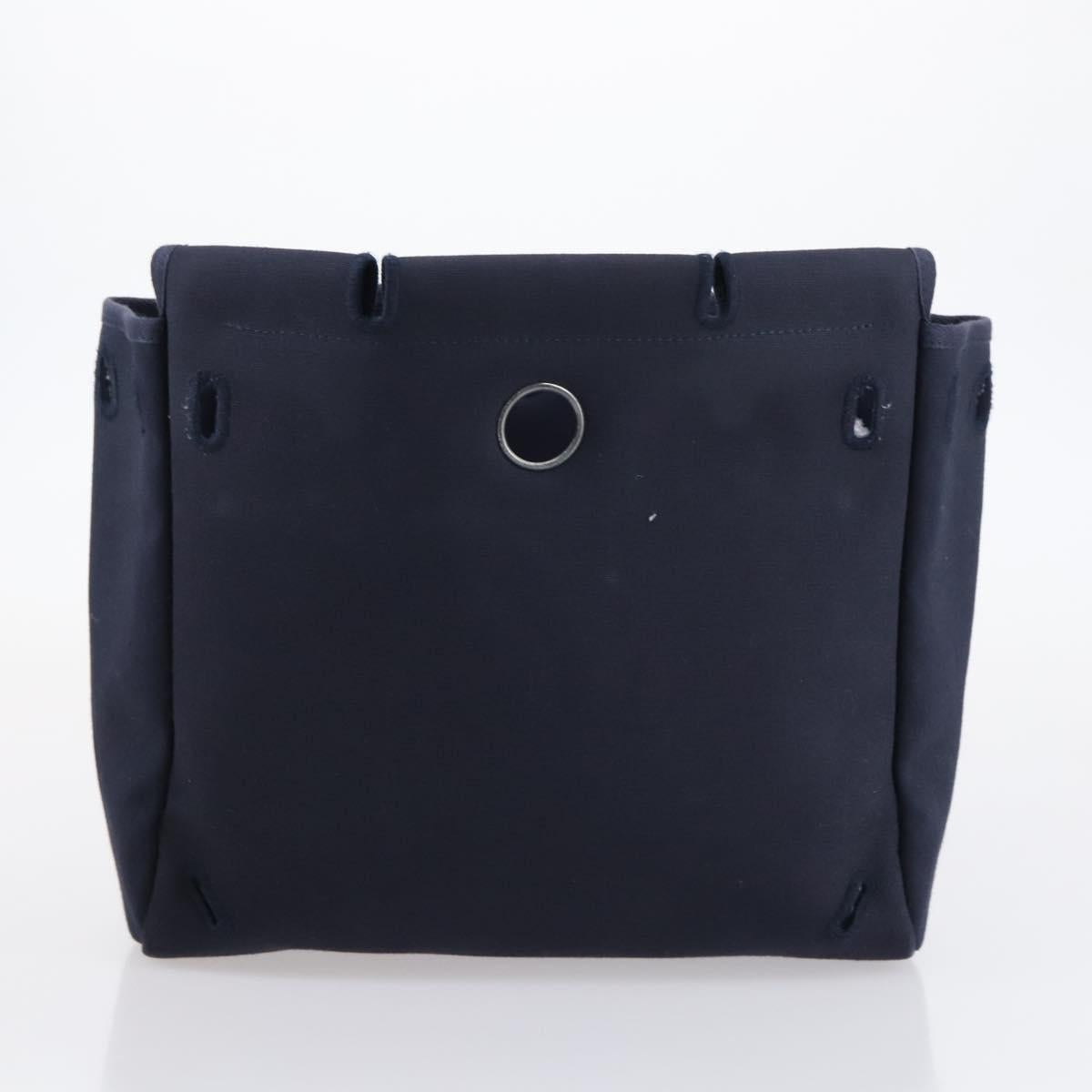 HERMES Herbag Backpack Canvas 2way Navy Auth ep11406