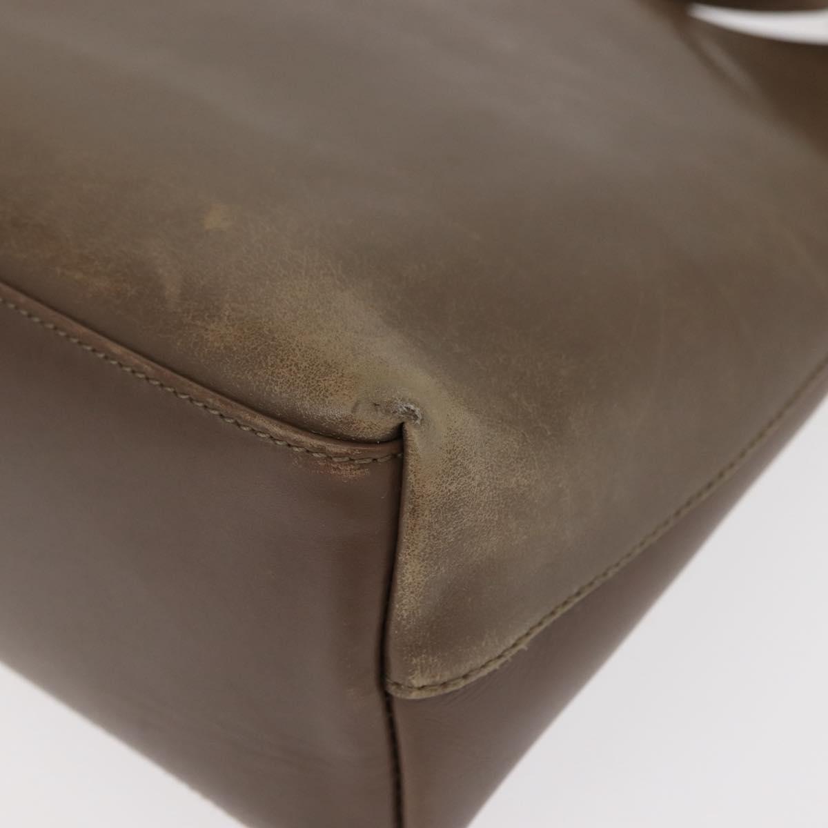 GUCCI Bamboo Hand Bag Leather Brown Gold 001 2058 1883 0 Auth ep11407