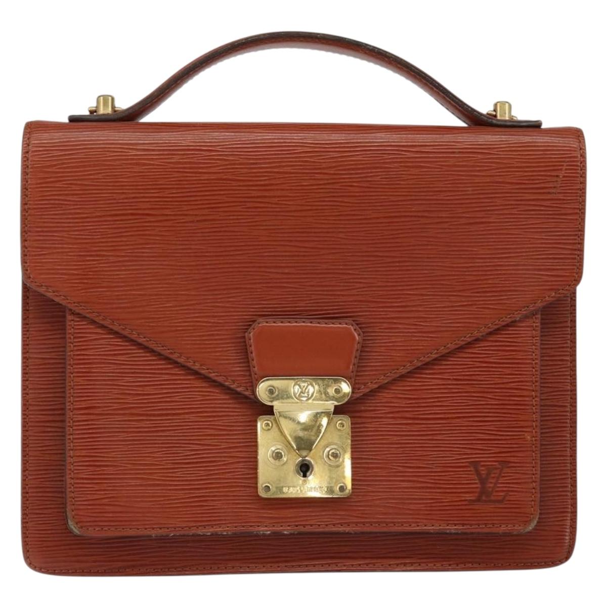 LOUIS VUITTON Epi Monceau 28 Hand Bag Brown M52123 LV Auth ep11411