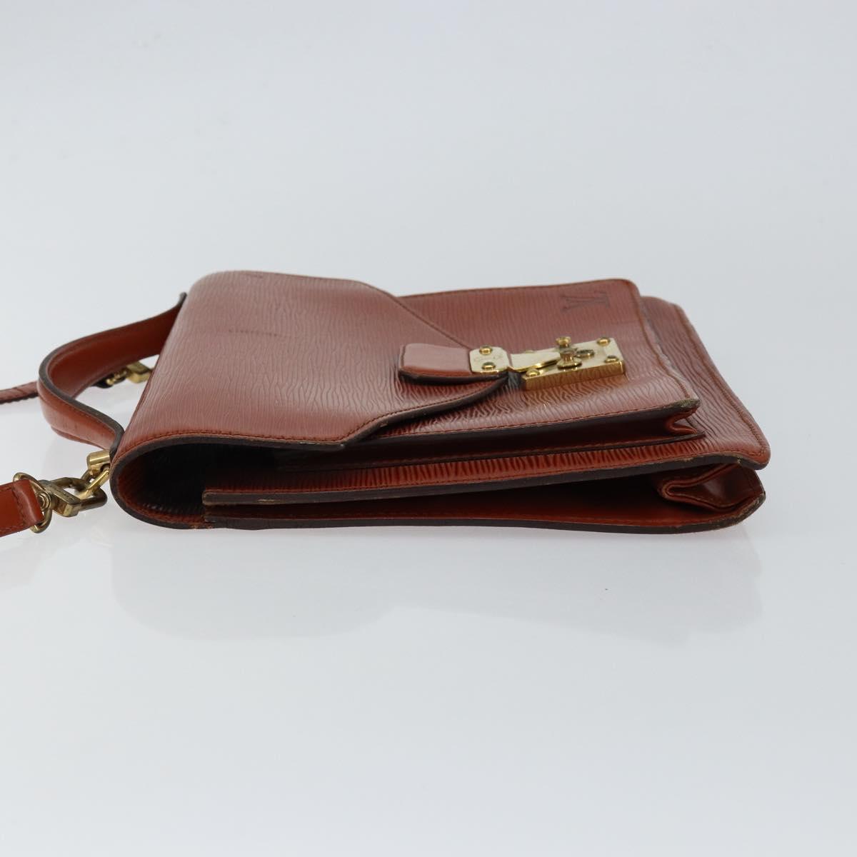 LOUIS VUITTON Epi Monceau 28 Hand Bag Brown M52123 LV Auth ep11411