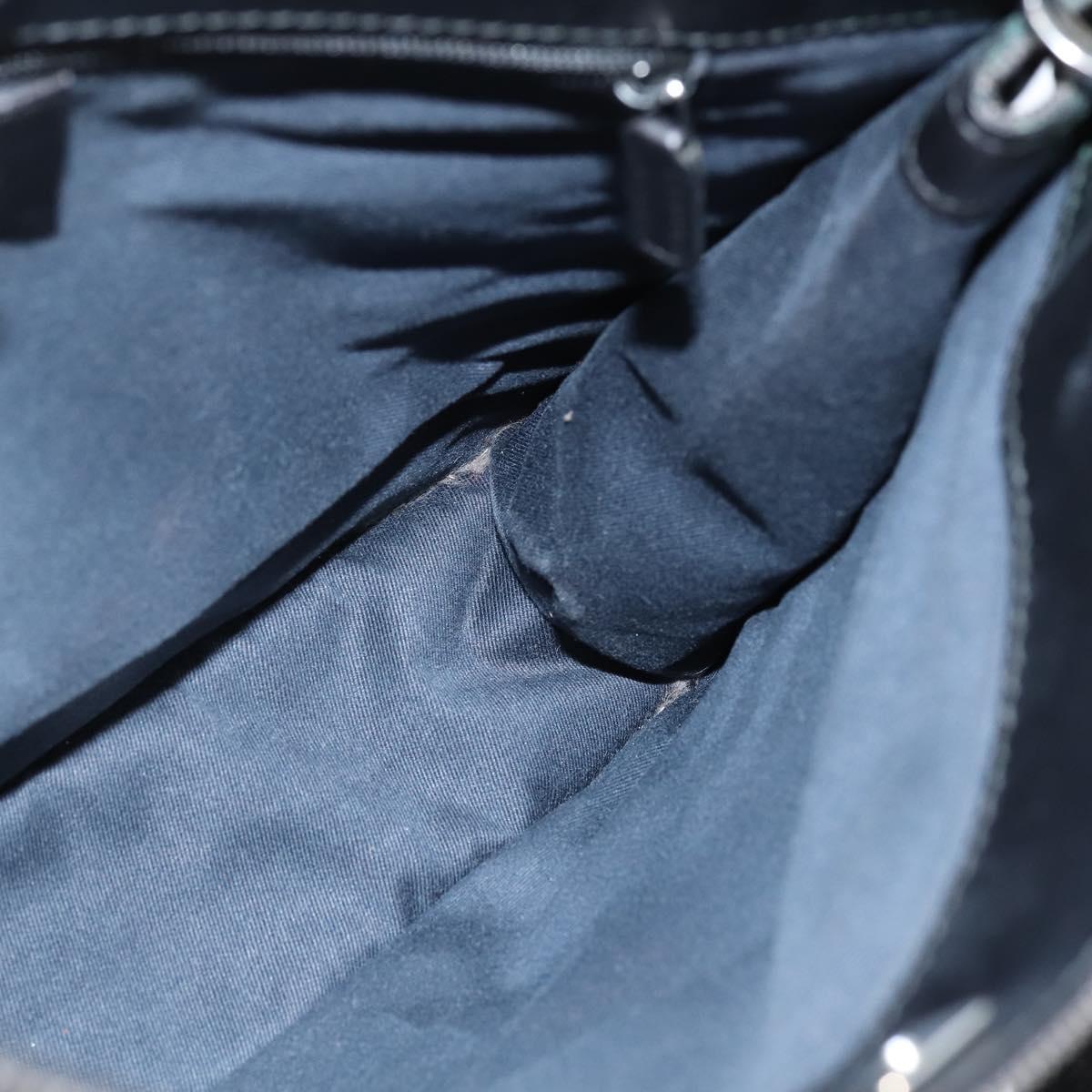 GUCCI GG Canvas Shoulder Bag Black Silver 91762 Auth ep11415