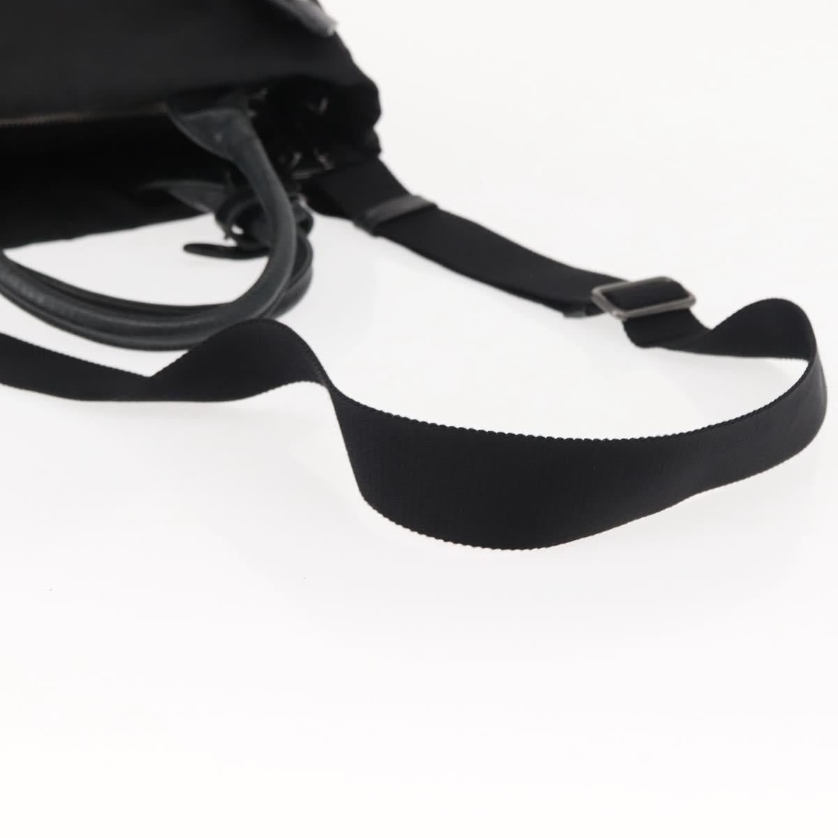 PRADA Hand Bag Nylon 2way Black Gray Auth ep11418