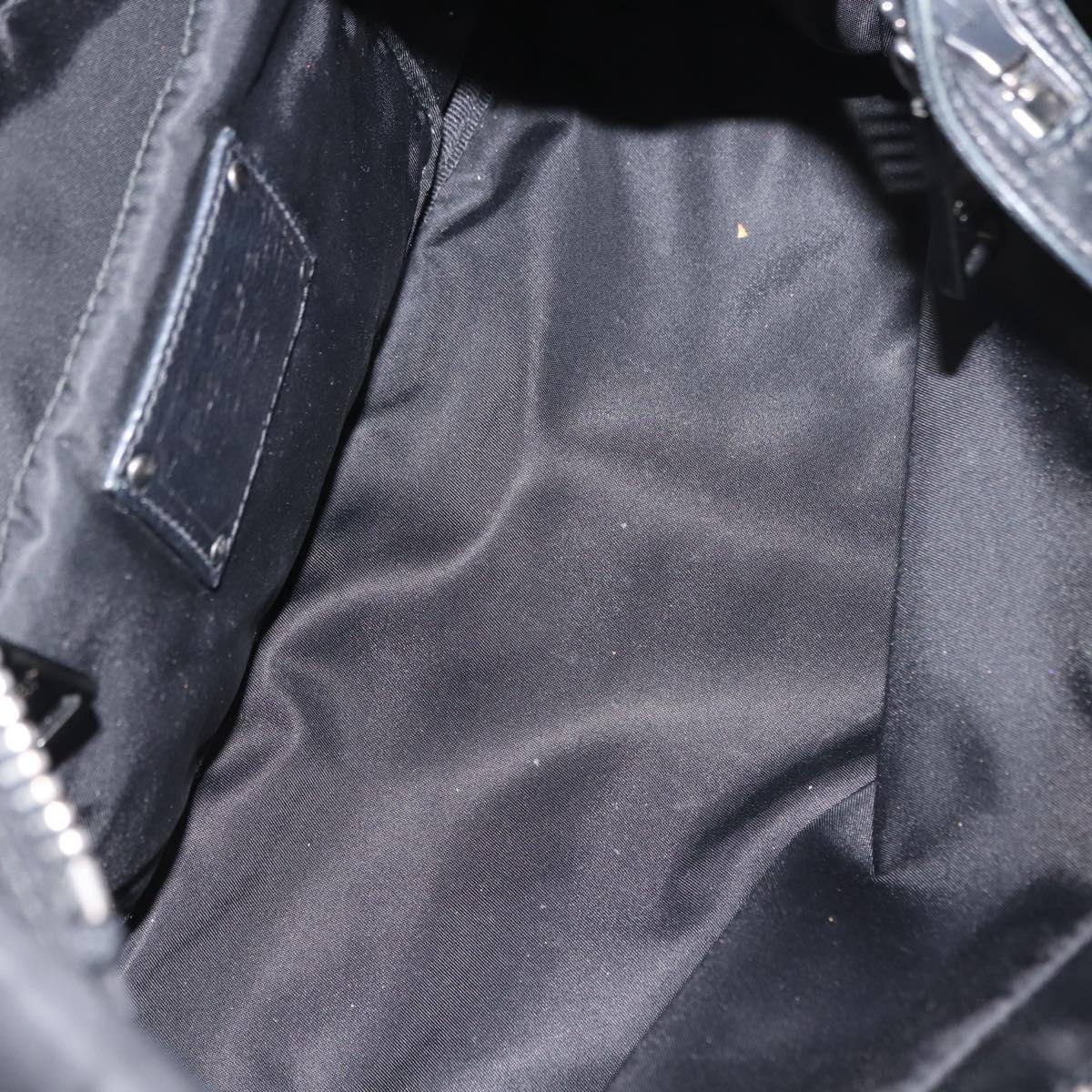 PRADA Hand Bag Nylon 2way Black Gray Auth ep11418