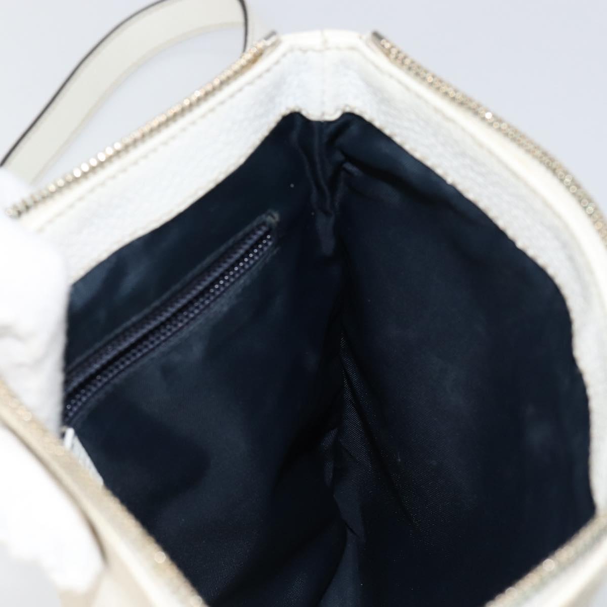 GUCCI GG Canvas Sherry Line Shoulder Bag PVC White Red Navy 153244 Auth ep11420