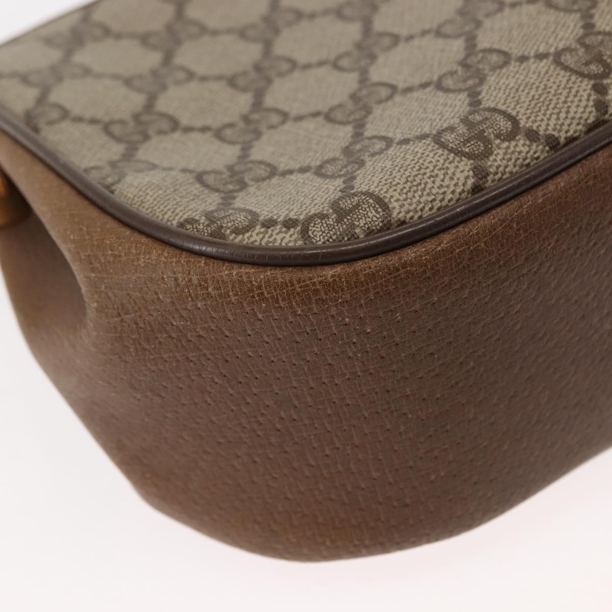 GUCCI GG Supreme Web Sherry Line Shoulder Bag PVC Beige 116 02 024 Auth ep11422