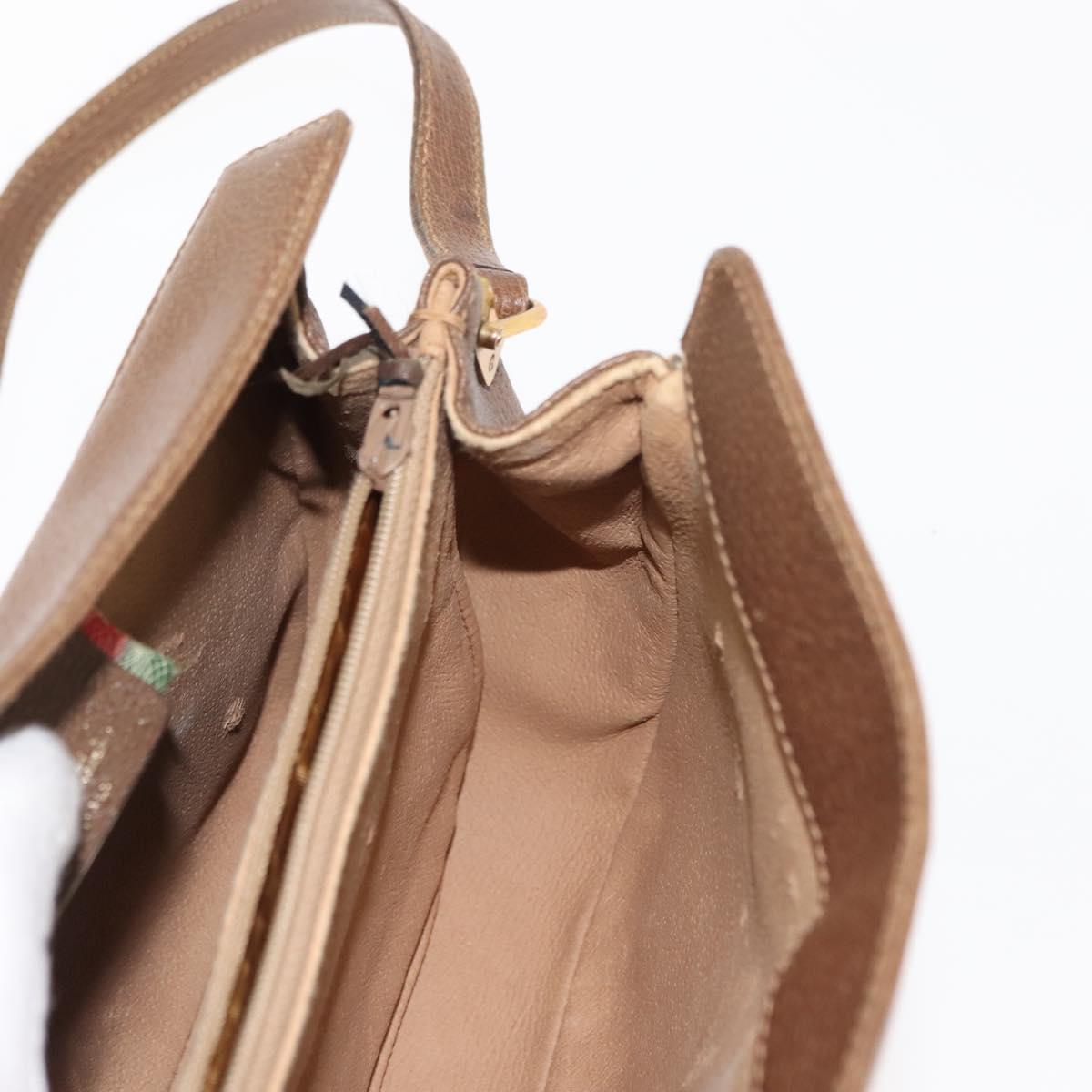 GUCCI GG Supreme Web Sherry Line Shoulder Bag PVC Beige 116 02 024 Auth ep11422