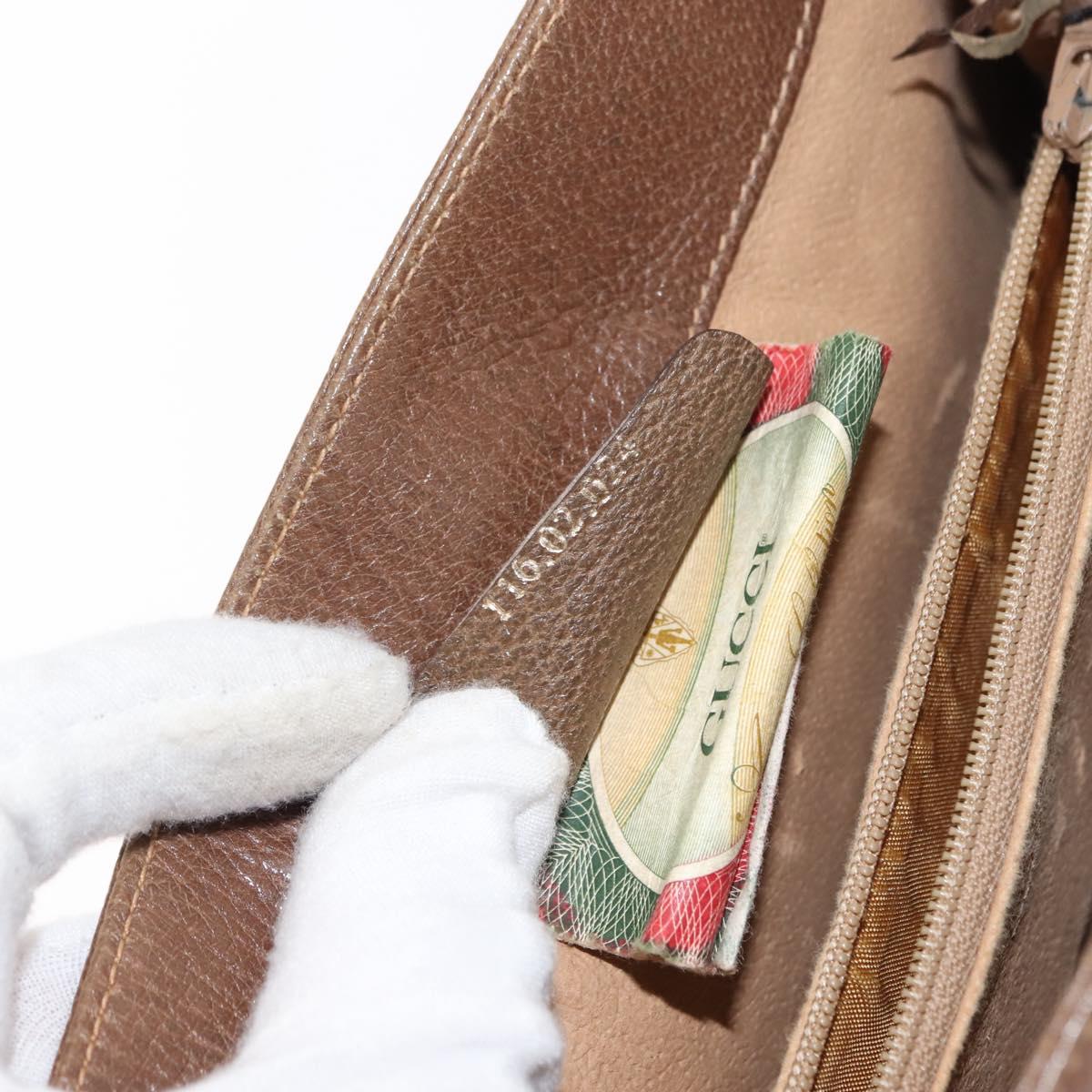 GUCCI GG Supreme Web Sherry Line Shoulder Bag PVC Beige 116 02 024 Auth ep11422