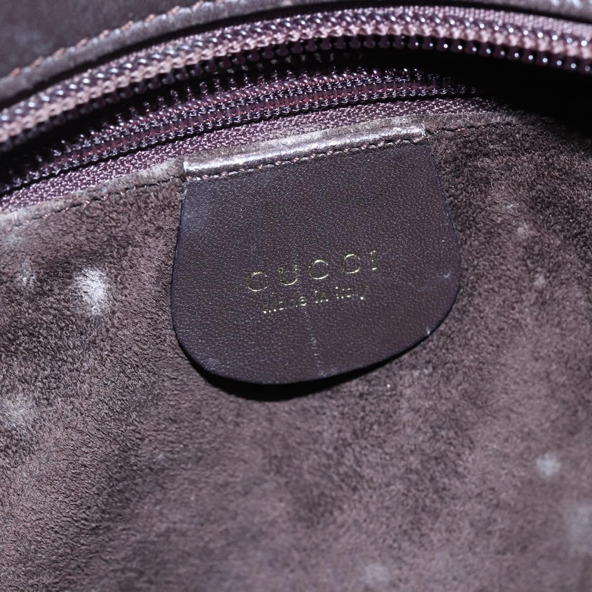 GUCCI Bamboo Hand Bag Leather Dark Brown Gold 002 1998 0507 Auth ep11424