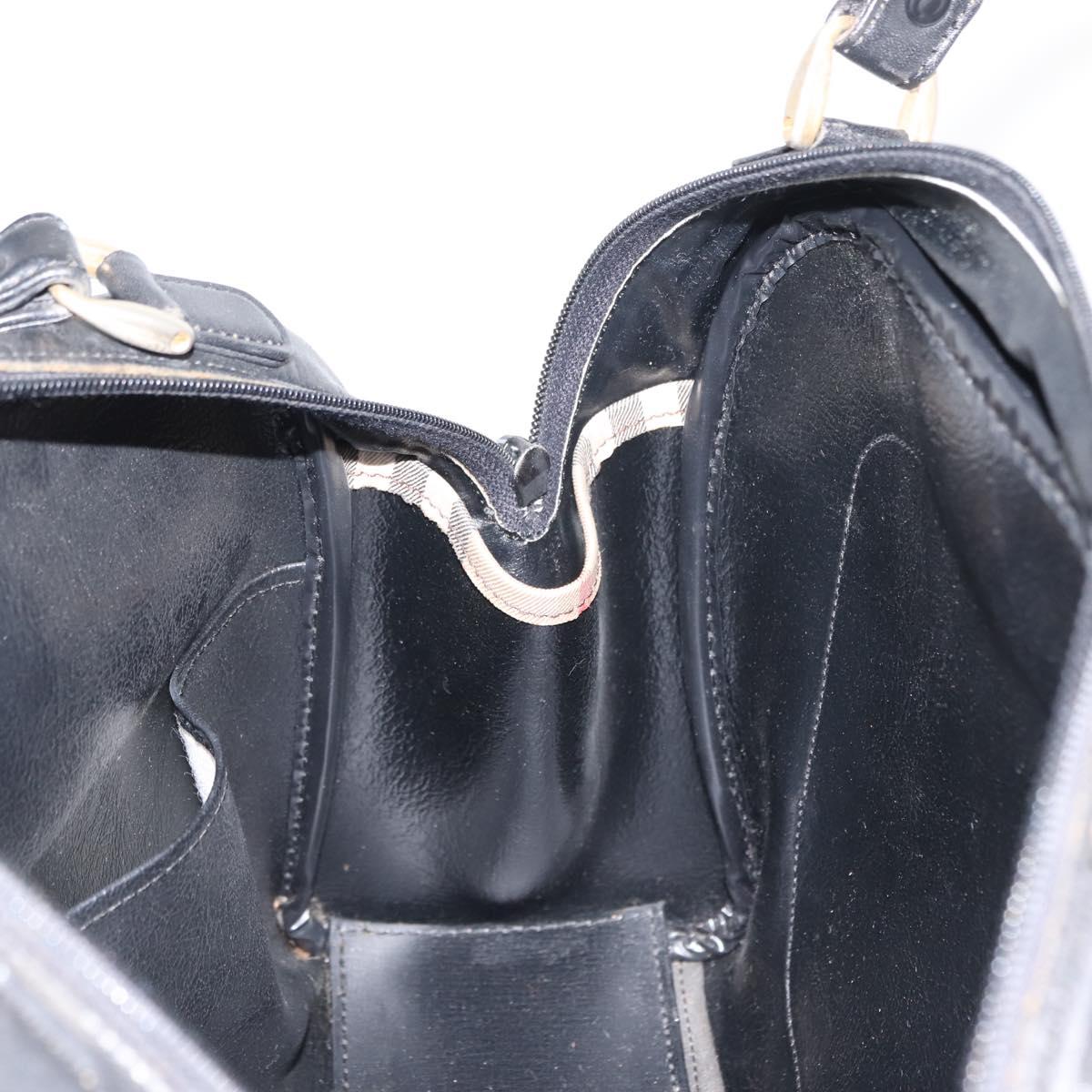 Burberrys Nova Check Hand Bag Canvas Beige Auth ep11431