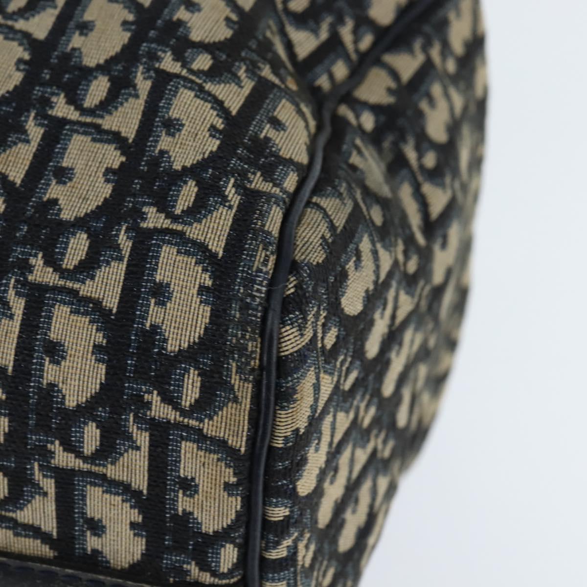 Christian Dior Trotter Canvas Boston Bag Navy Auth ep11436