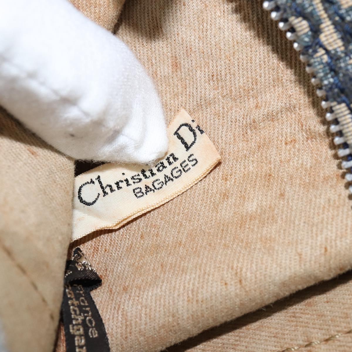 Christian Dior Trotter Canvas Boston Bag Navy Auth ep11436